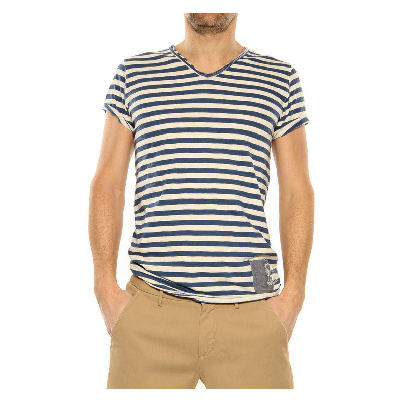 T-Shirt Kaos blue-white
